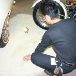 Showのディスプレイに砂を使用しました。テーマはSurf&Rodです。